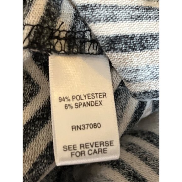 Cato Dress Womens Large Flare Brown Blue Chevron Striped V Neck Work Fall Casual - Picture 11 of 11